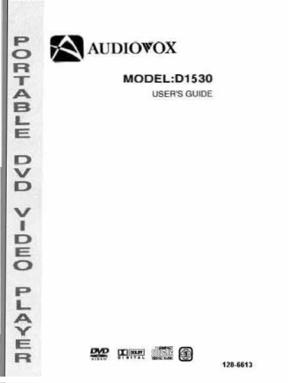 AUDIOVOX D1530 USER MANUAL Pdf Download | ManualsLib