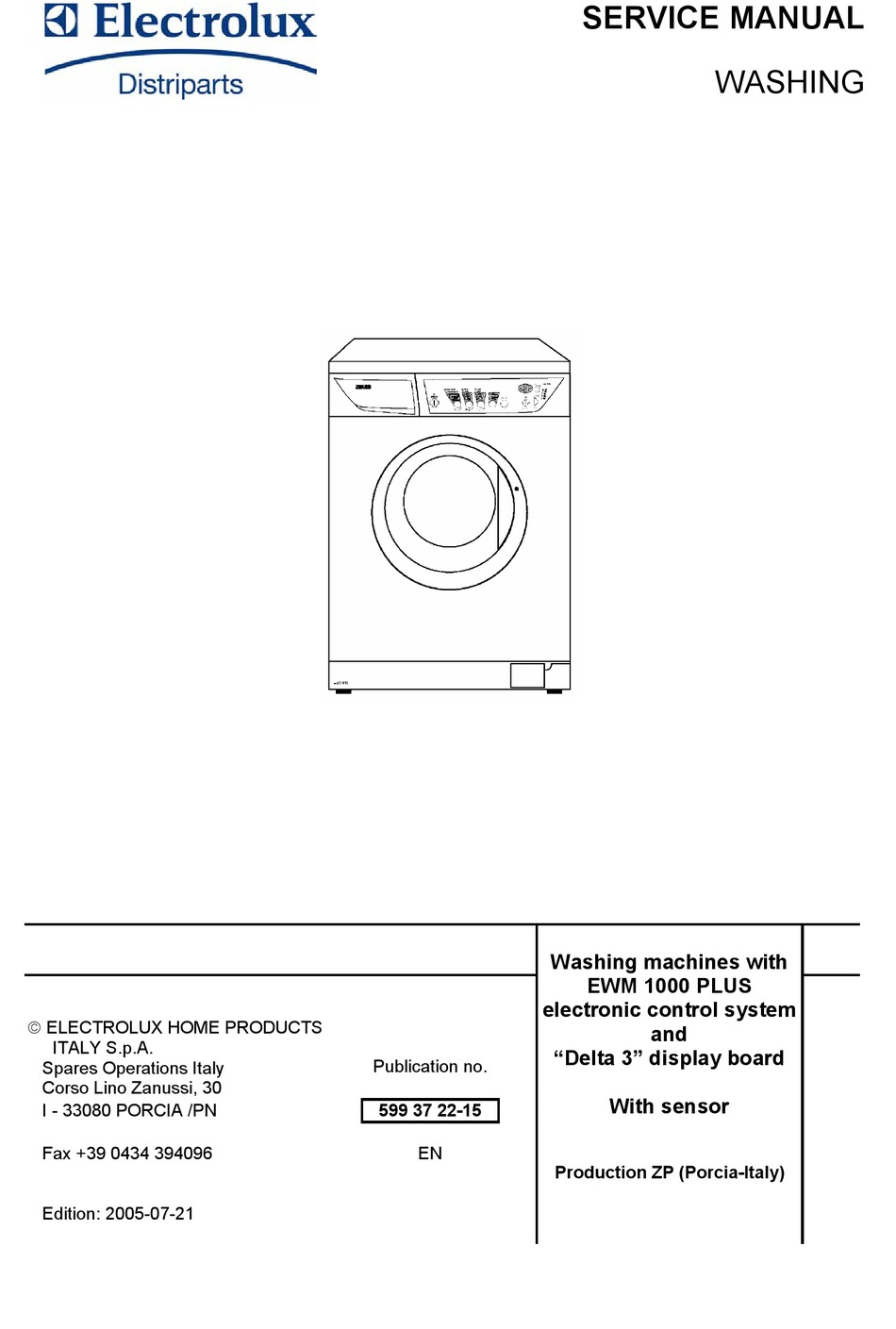 Инструкция по эксплуатации стиральной машины Electrolux с вертикальной загрузкой