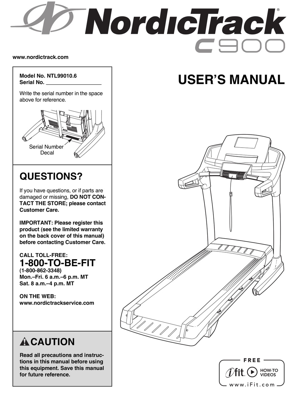 Nordictrack c990 2024 user manual