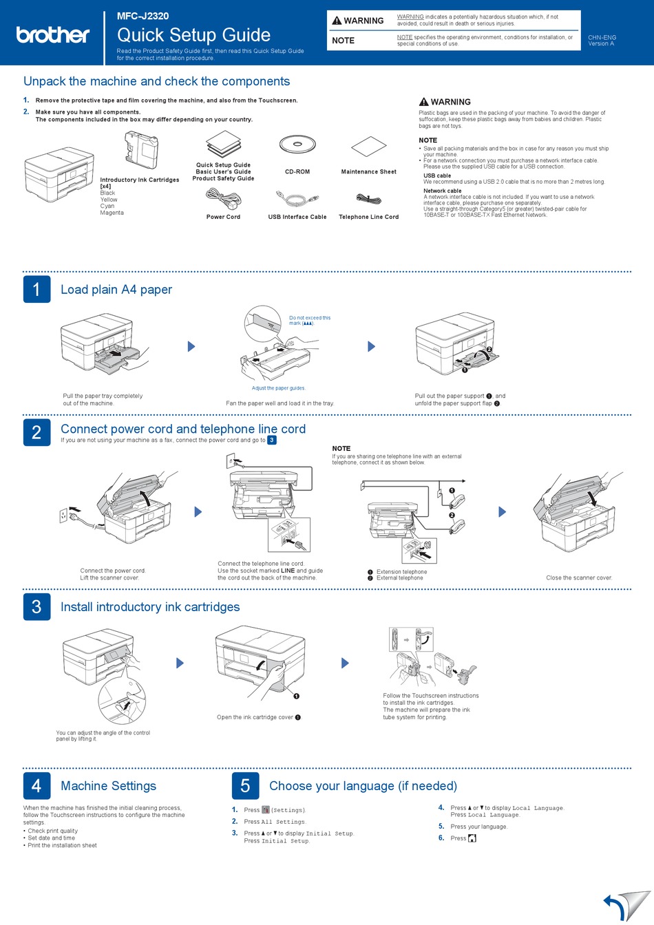 BROTHER MFC J2320 QUICK SETUP MANUAL Pdf Download ManualsLib   1 Machine Settings Mfc J2320 