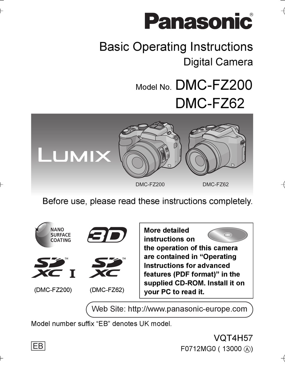 PANASONIC DMC-FZ2000 FULL USER MANUAL GUIDE COLOUR PRINTED 345 PAGES A5 