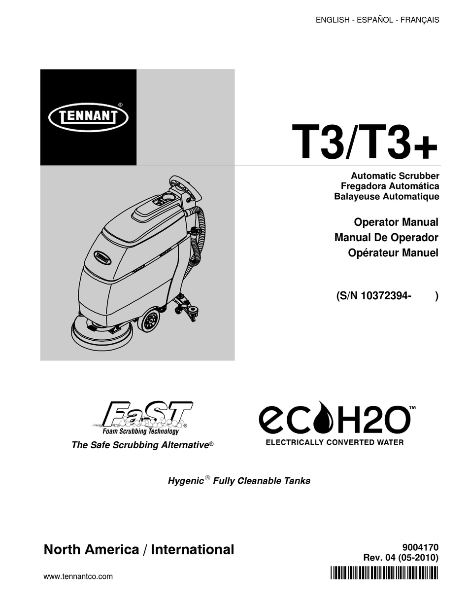 Tennant T3 Operators Manual Pdf Download Manualslib