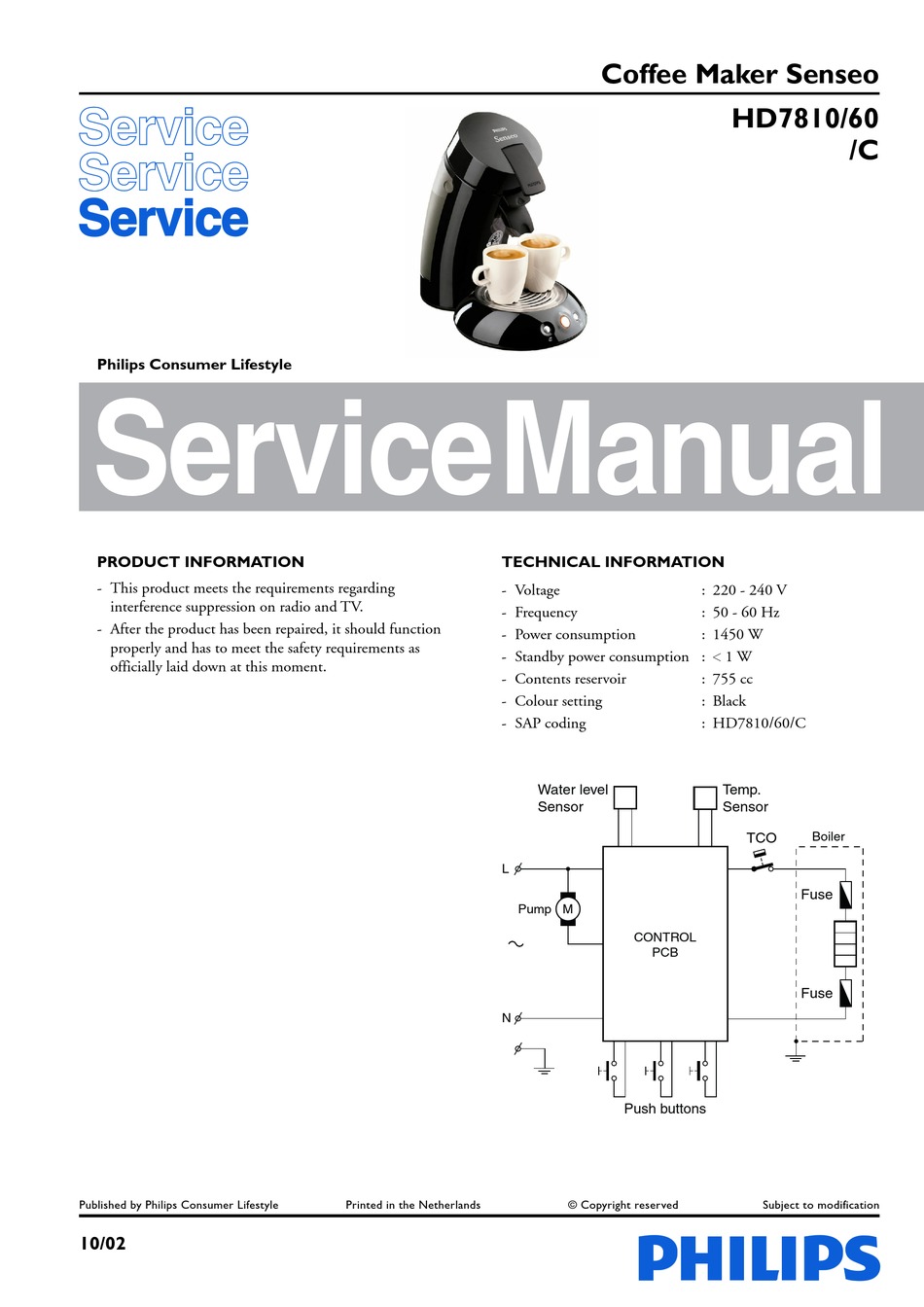 User manual Philips Senseo Original HD7812 (English - 44 pages)