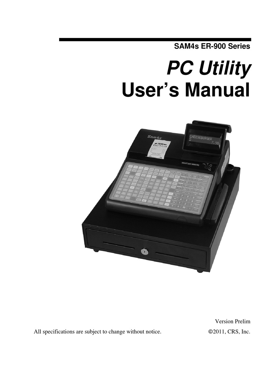 SAM4S ER900 SERIES USER MANUAL Pdf Download ManualsLib