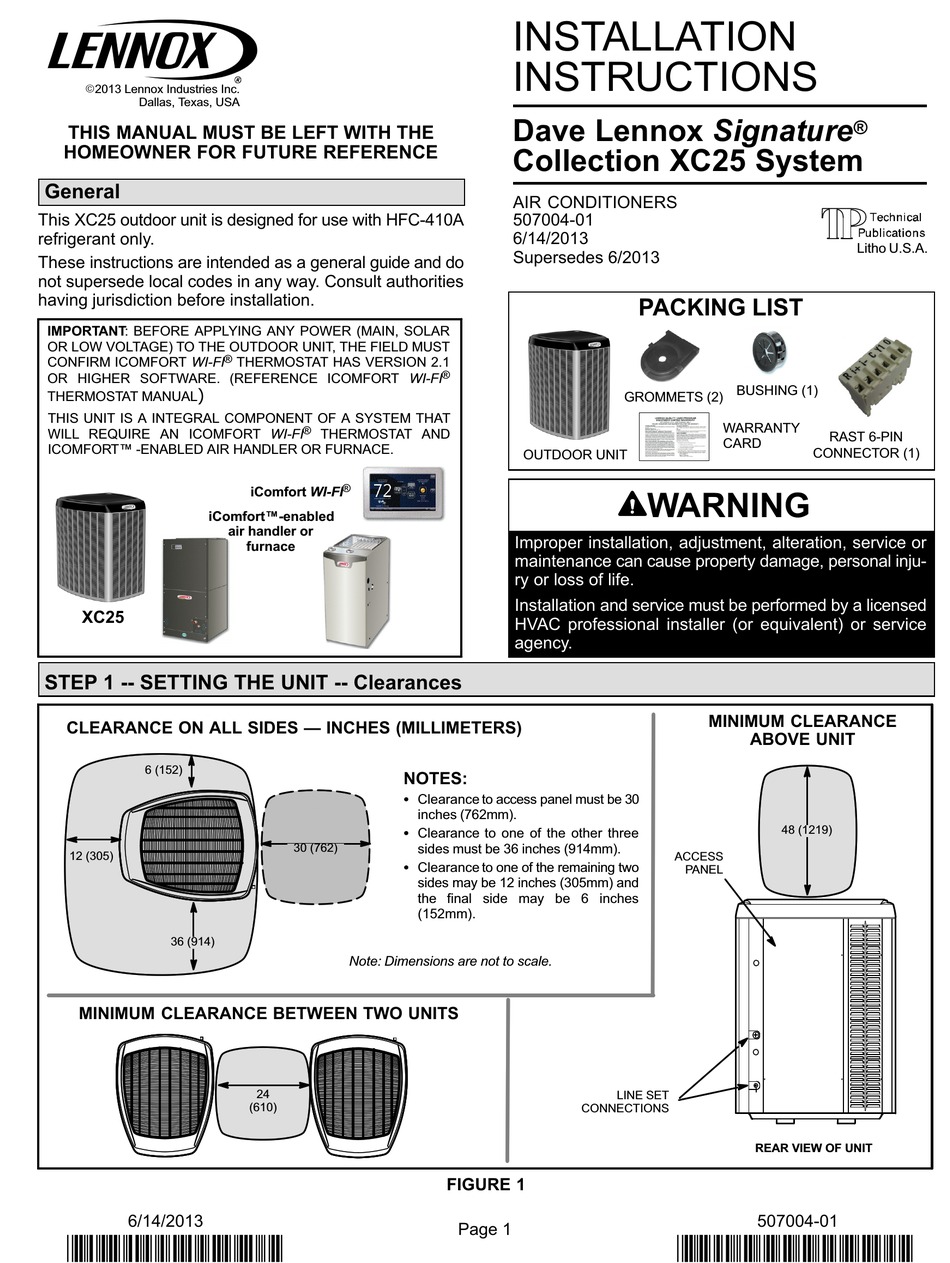 LENNOX XC25 SERIES MANUAL Pdf Download | ManualsLib