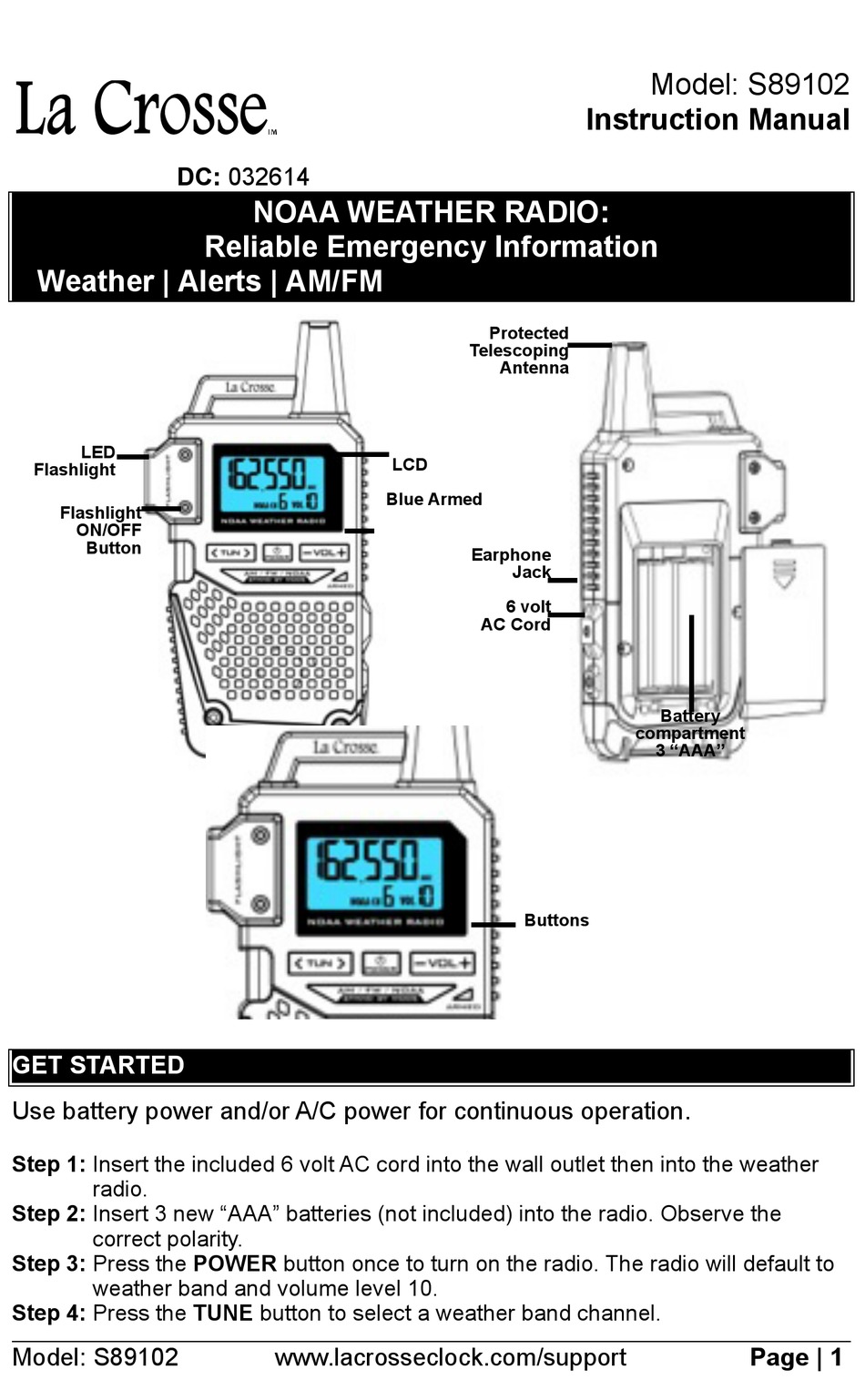 LA CROSSE S89102 INSTRUCTION MANUAL Pdf Download ManualsLib