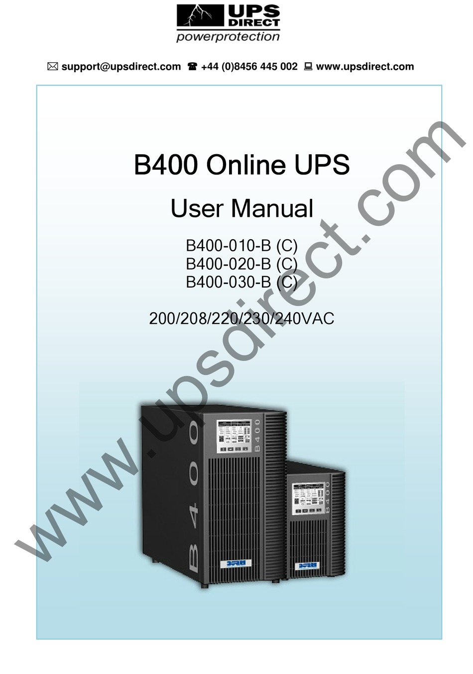 BORRI B400-010-B (C) USER MANUAL Pdf Download | ManualsLib