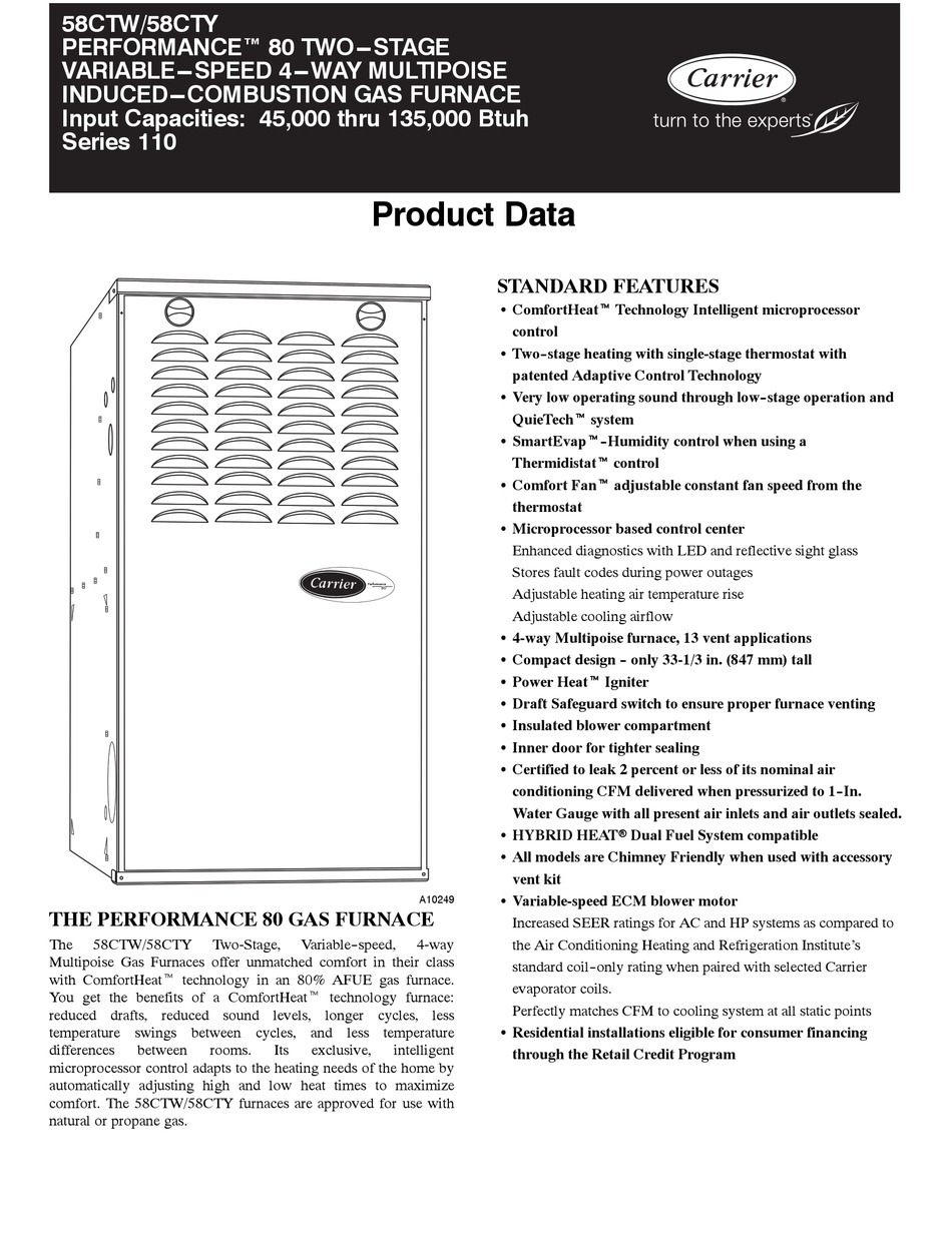 carrier-58ctw-product-data-pdf-download-manualslib