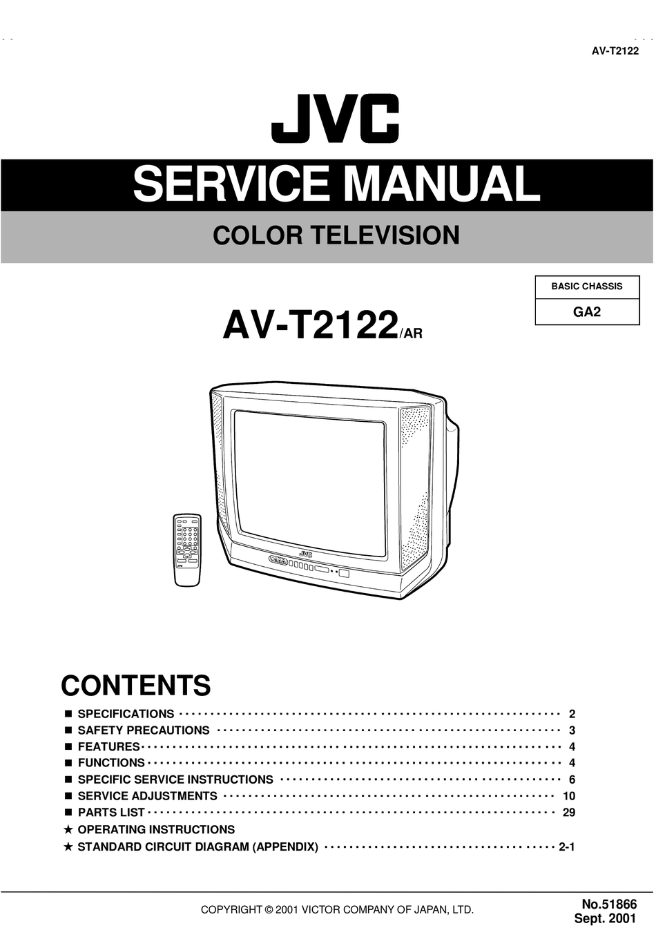 JVC AV-T2122 SERVICE MANUAL Pdf Download | ManualsLib