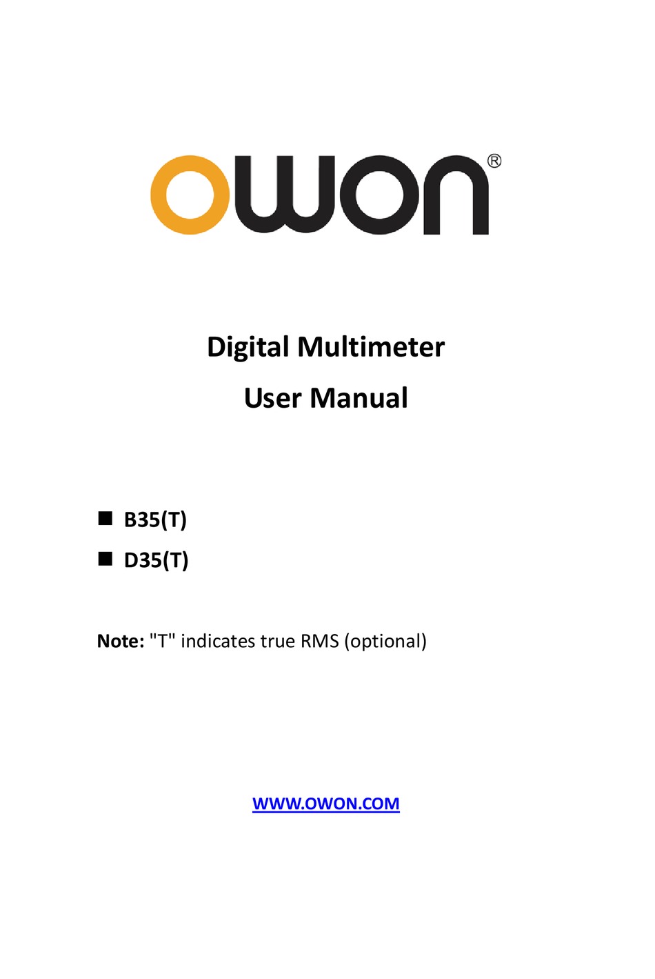 owon-b35-user-manual-pdf-download-manualslib