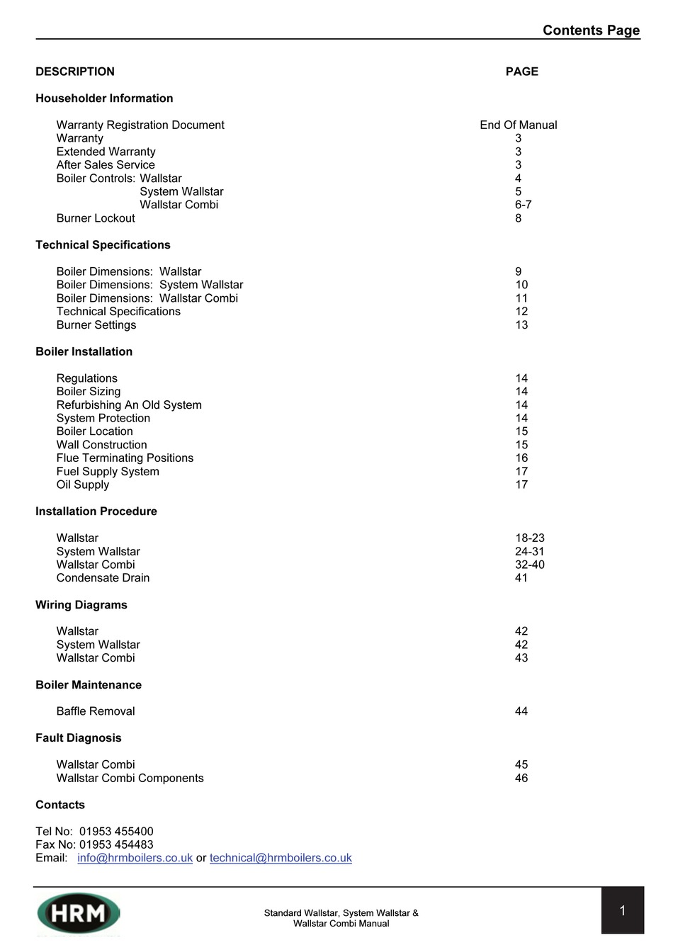 Warranty Conditions; After Sales Service - Wallstar HRM Handbook [Page 2] |  ManualsLib