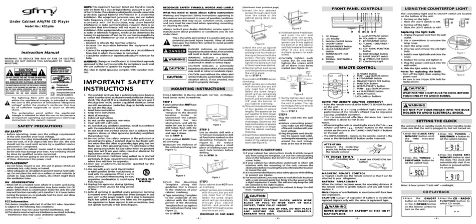 GFM KCD3180 INSTRUCTION MANUAL Pdf Download | ManualsLib