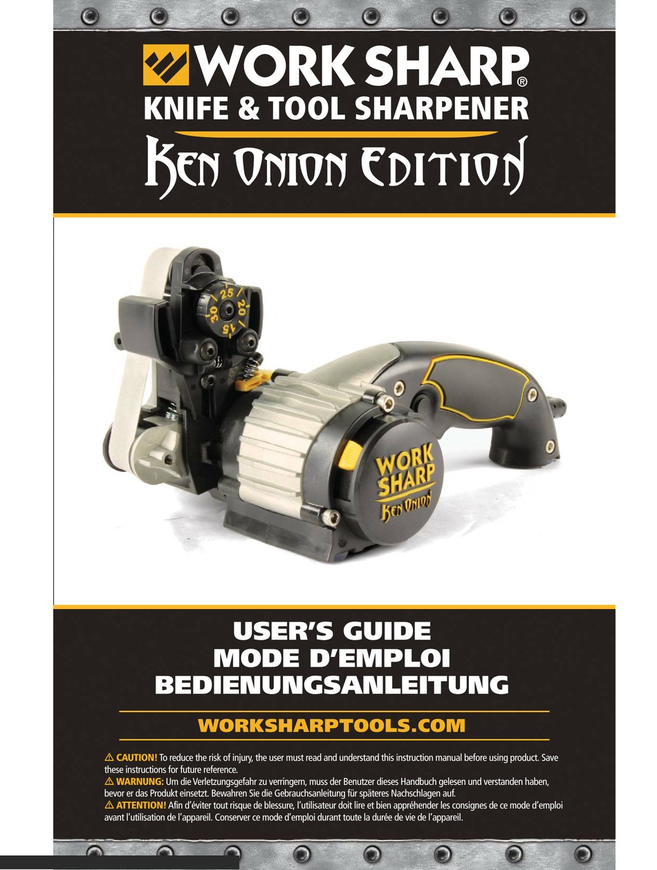 WORK SHARP KEN ONION EDITION USER MANUAL Pdf Download ManualsLib