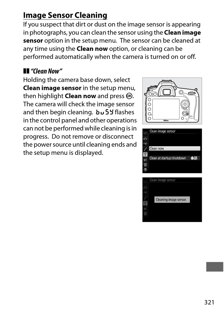 d7200 sensor cleaning