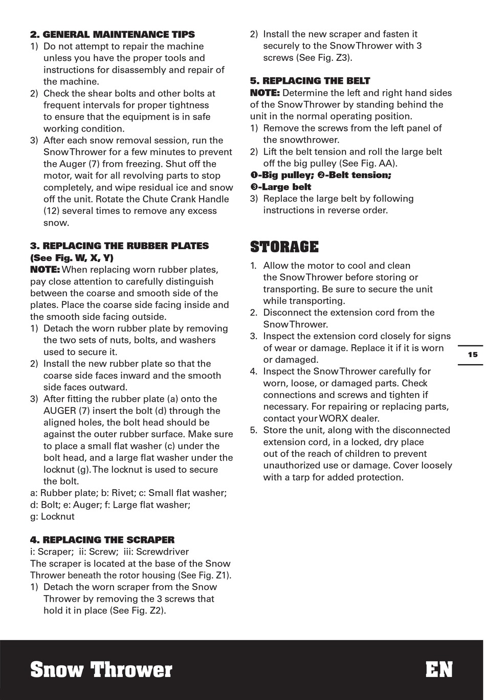 Replacing The Scraper Worx WG650 User Manual Page 15 ManualsLib