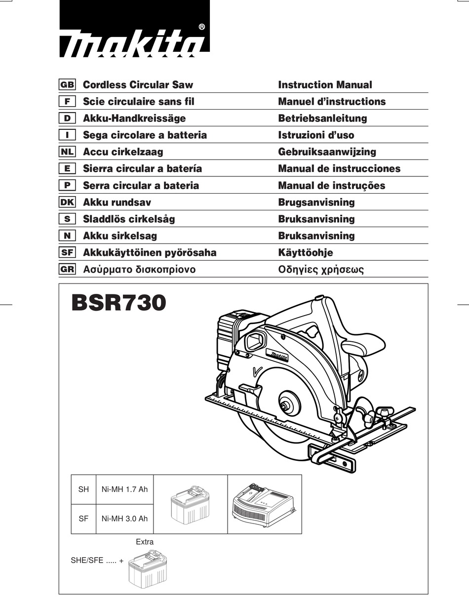 MAKITA BSR730 INSTRUCTION MANUAL Pdf Download | ManualsLib