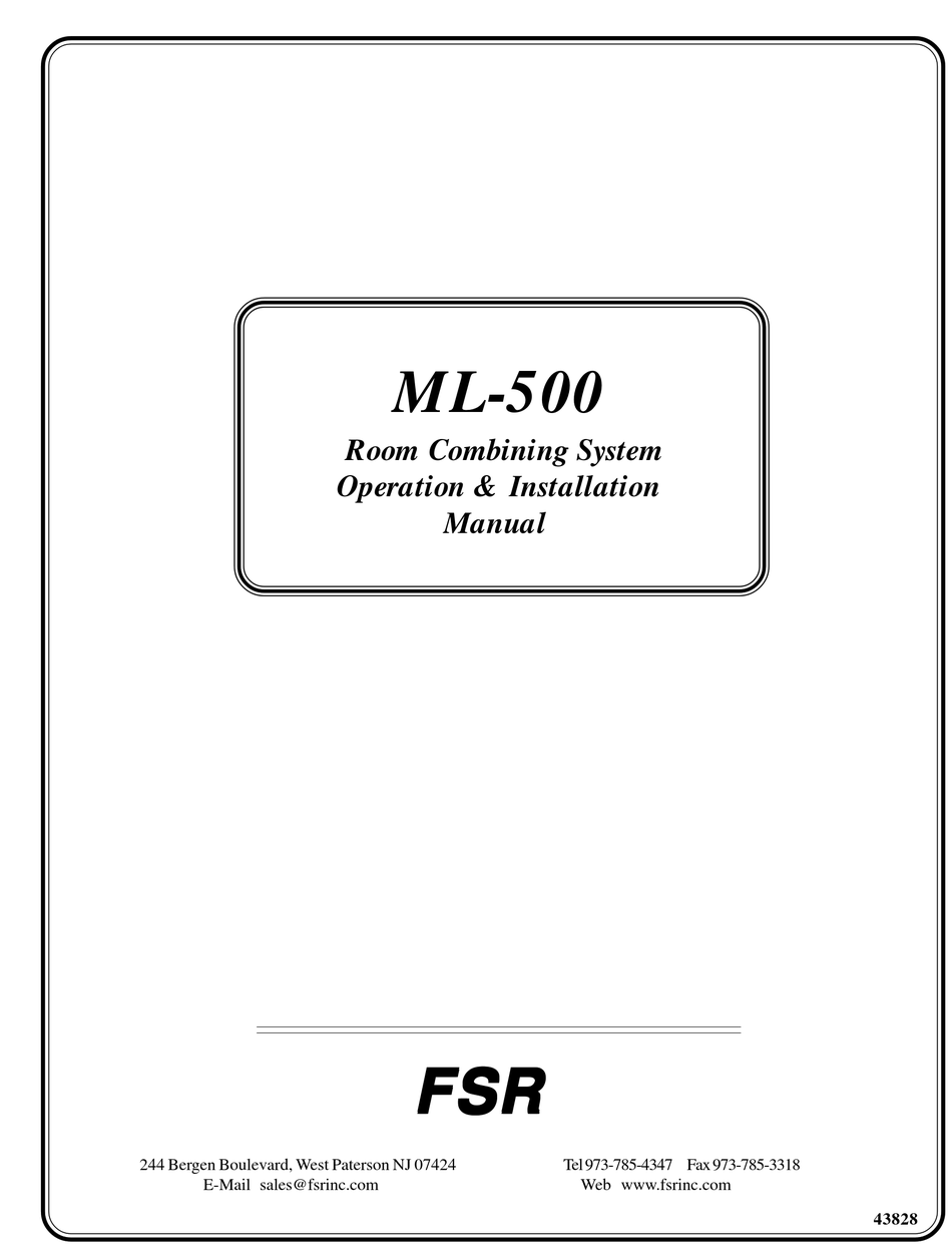 fsr-ml-500-operation-and-installation-pdf-download-manualslib