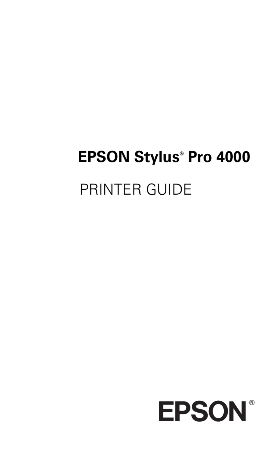 Epson Stylus Pro 4000 Printer Manual Pdf Download Manualslib 8732