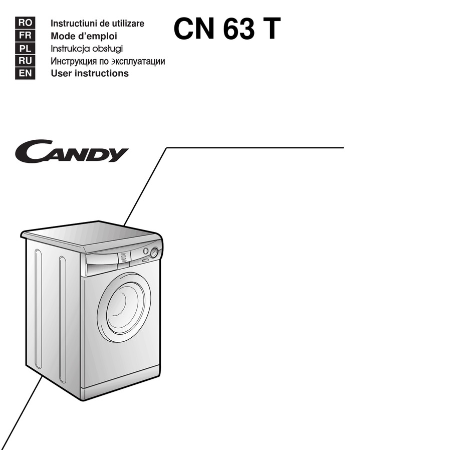CANDY CN 63 T USER INSTRUCTIONS Pdf Download | ManualsLib