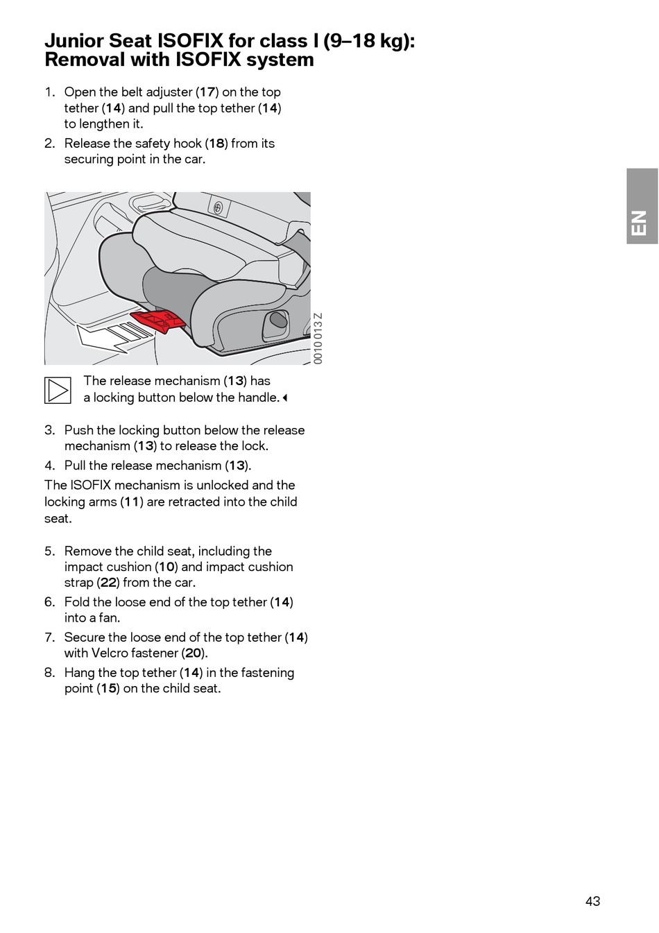 Remove isofix store