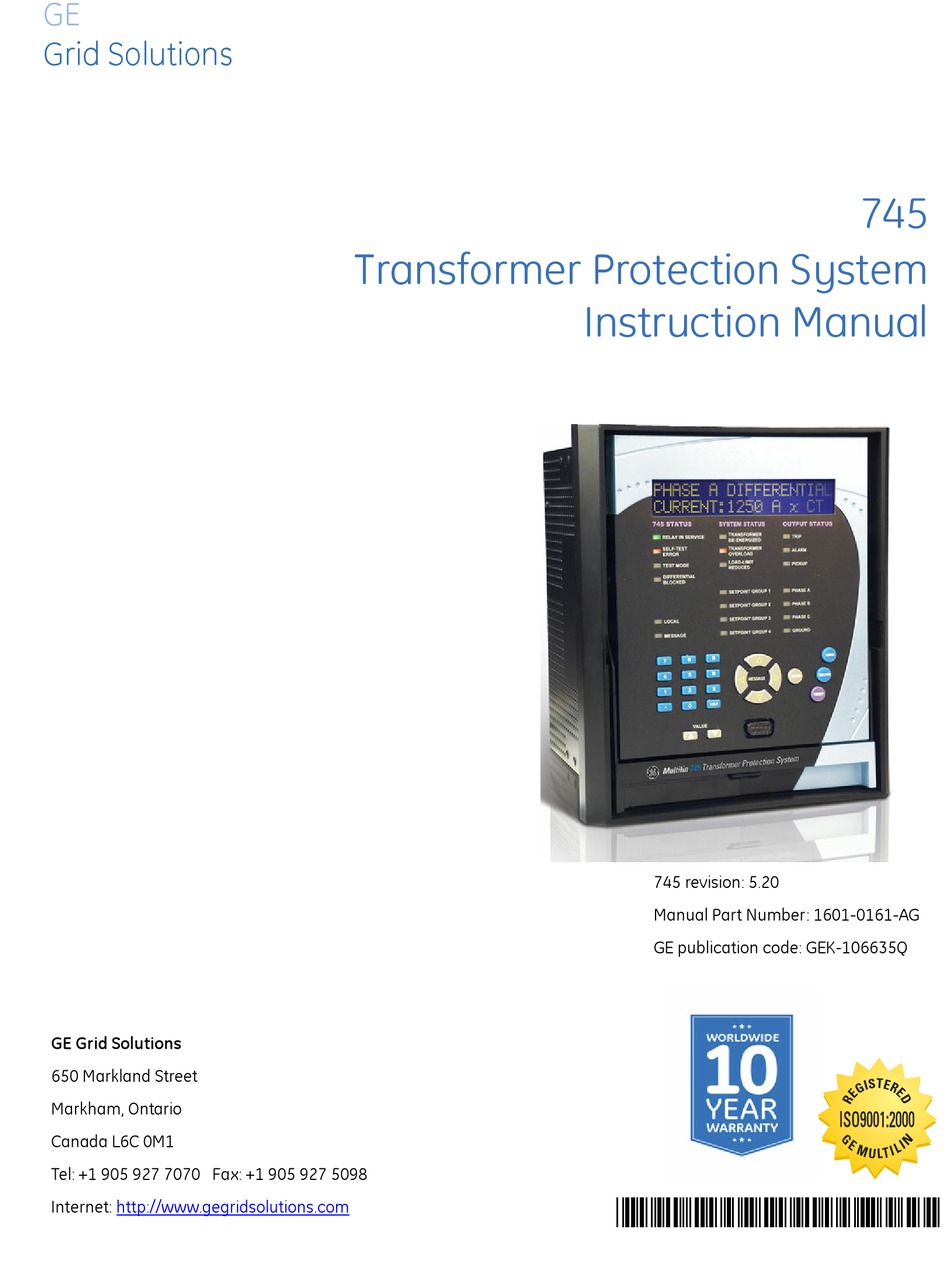 GE 745 INSTRUCTION MANUAL Pdf Download | ManualsLib