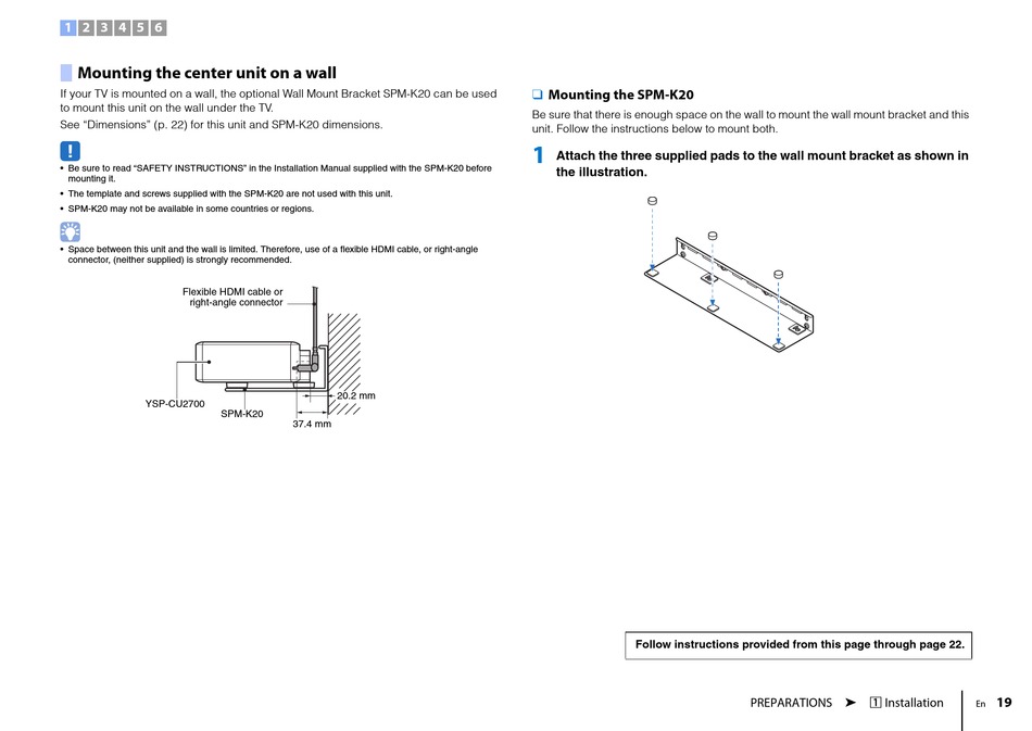 ysp 2700 wall bracket