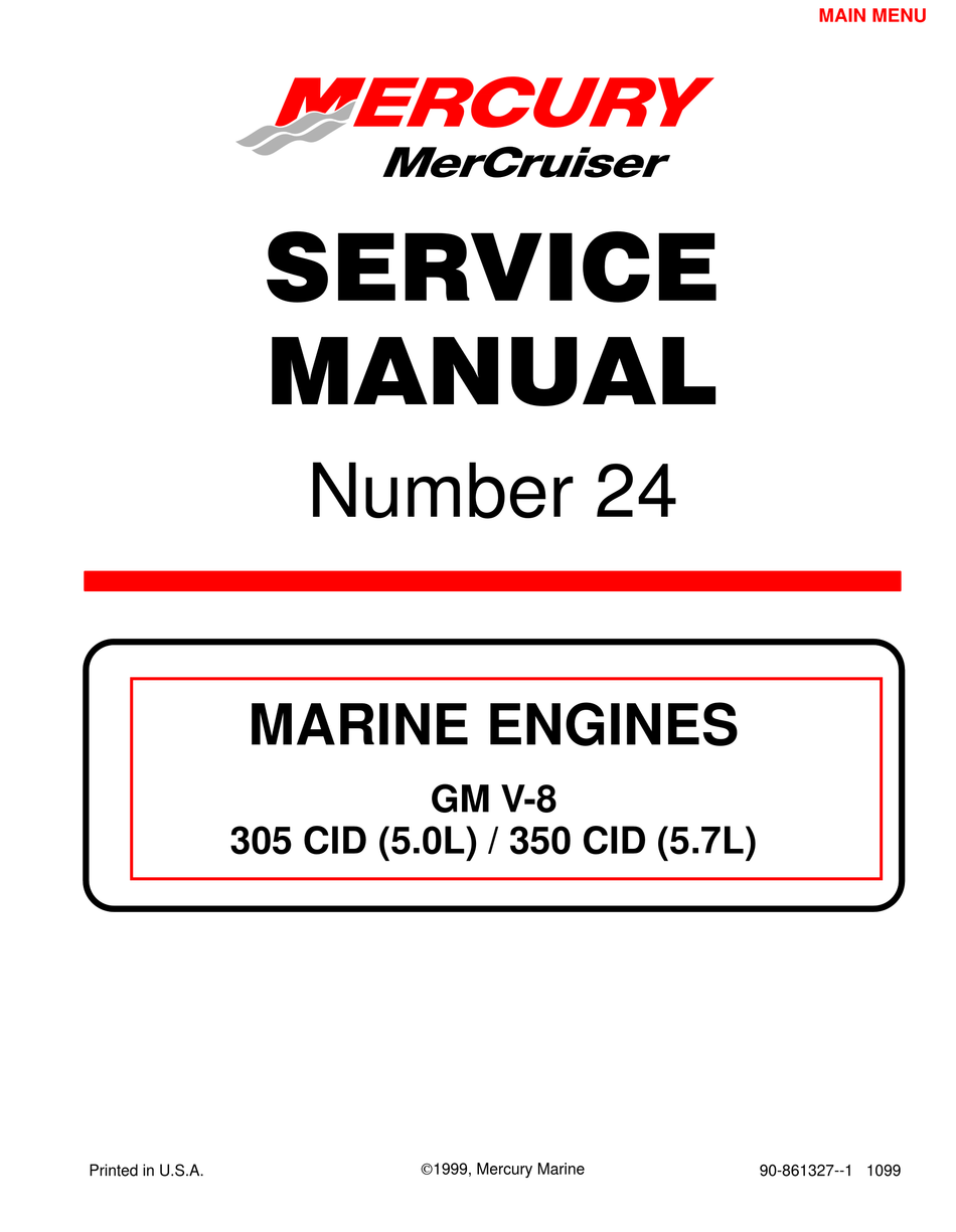 MERCRUISER 305 CID (5.0L) SERVICE MANUAL Pdf Download | ManualsLib