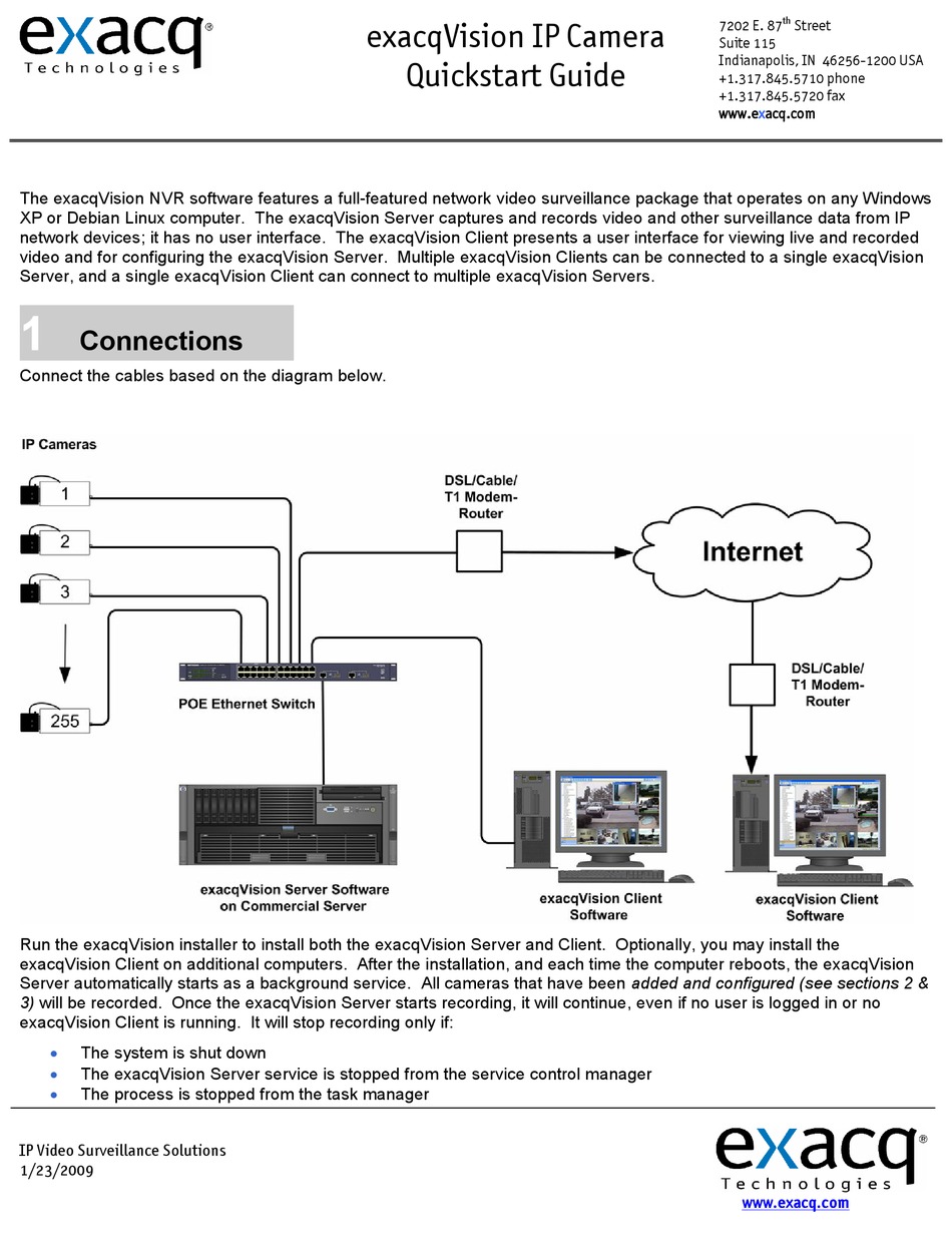 EXACQ EXACQVISION QUICK START MANUAL Pdf Download | ManualsLib