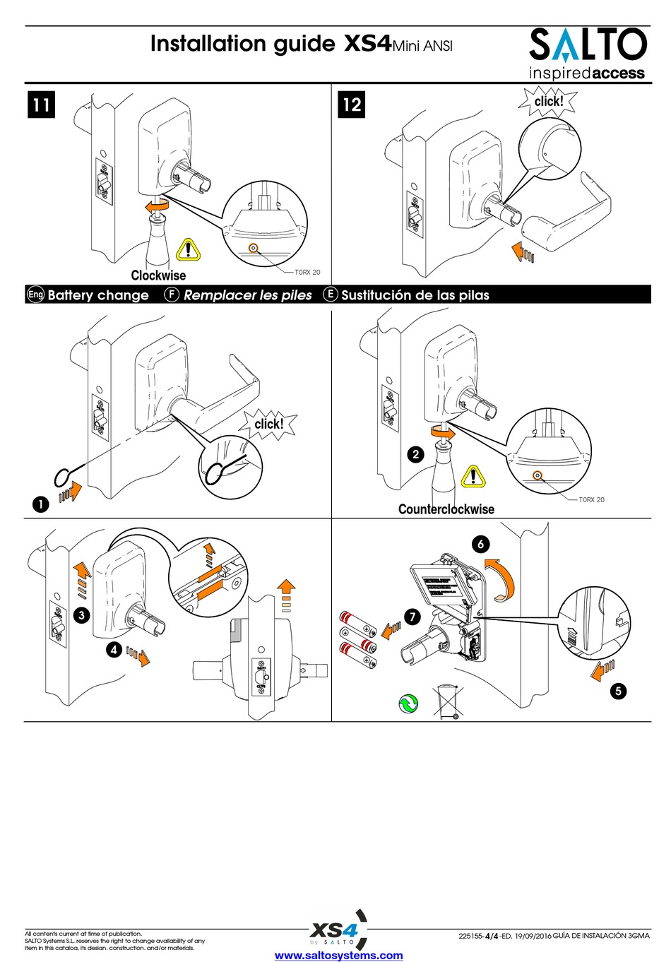 SALTO XS4 MINI ANSI INSTALLATION MANUAL Pdf Download | ManualsLib