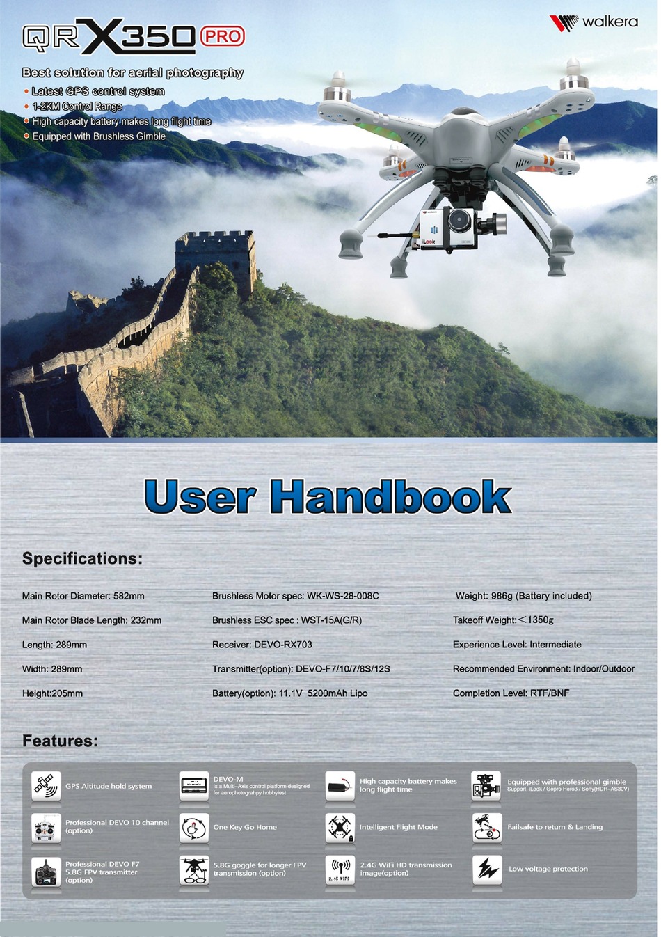 WALKERA QR X350 PRO USER HANDBOOK MANUAL Pdf Download | ManualsLib