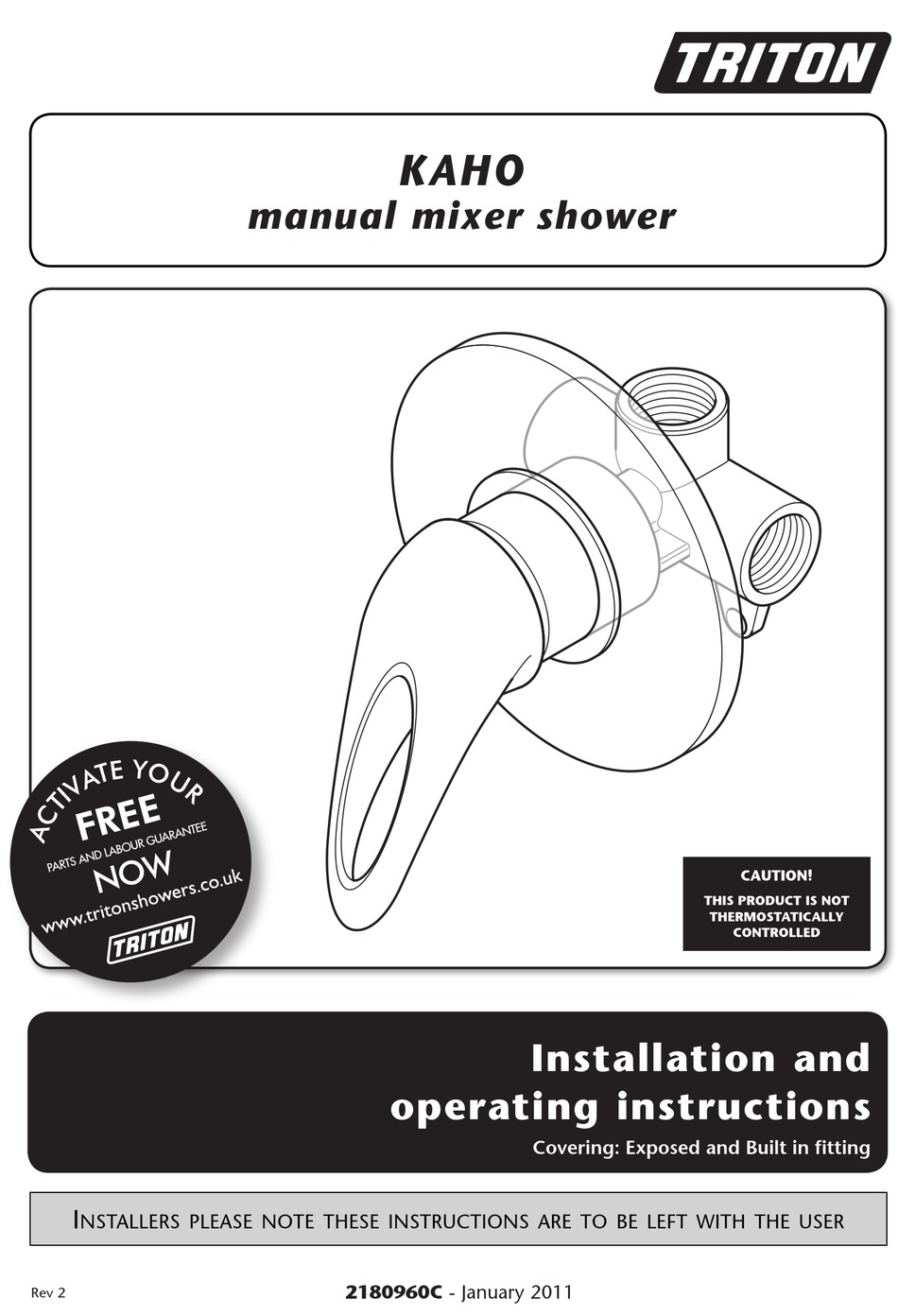 TRIRON KAHO INSTALLATION AND OPERATING INSTRUCTIONS MANUAL Pdf Download