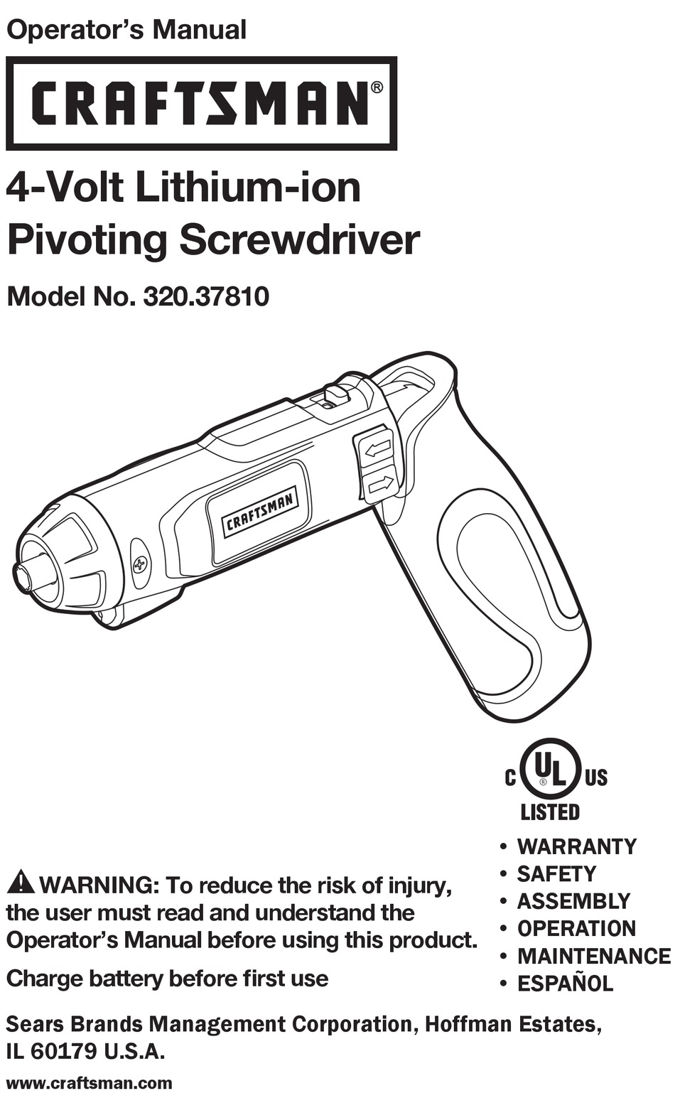 CRAFTSMAN 320.37810 OPERATOR S MANUAL Pdf Download ManualsLib