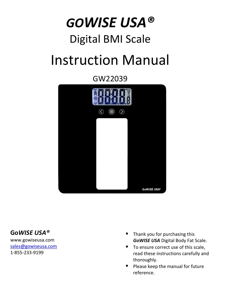 gowise usa scale manual