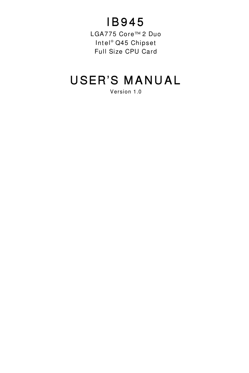 AWARD IB945 USER MANUAL Pdf Download | ManualsLib