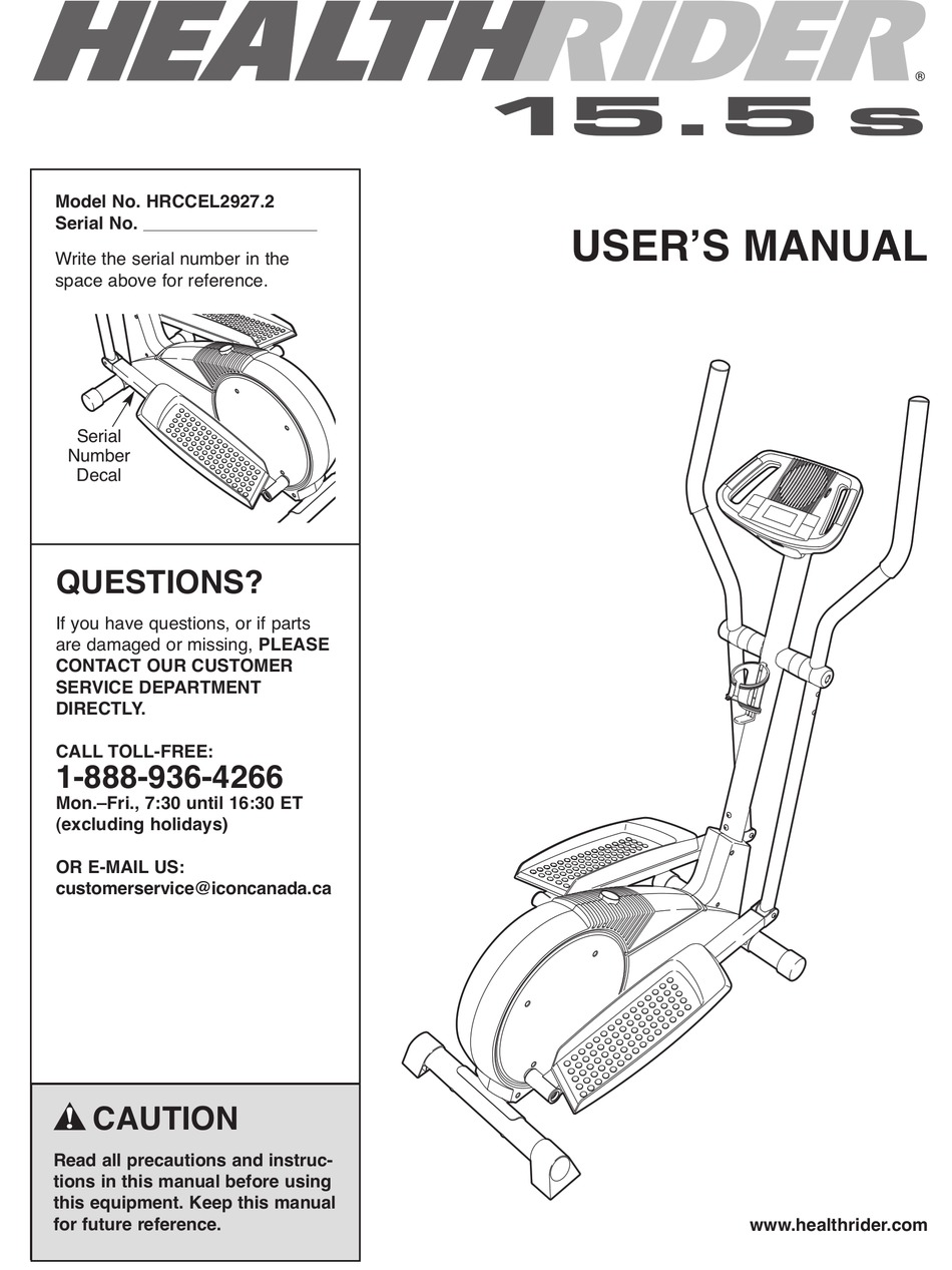 Healthrider best sale 15.5 elliptical