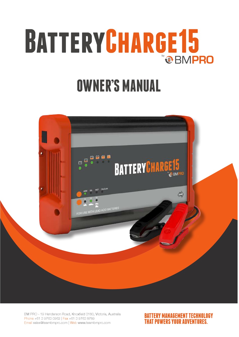 Bm Pro Batterycharge15 Owners Manual Pdf Download Manualslib