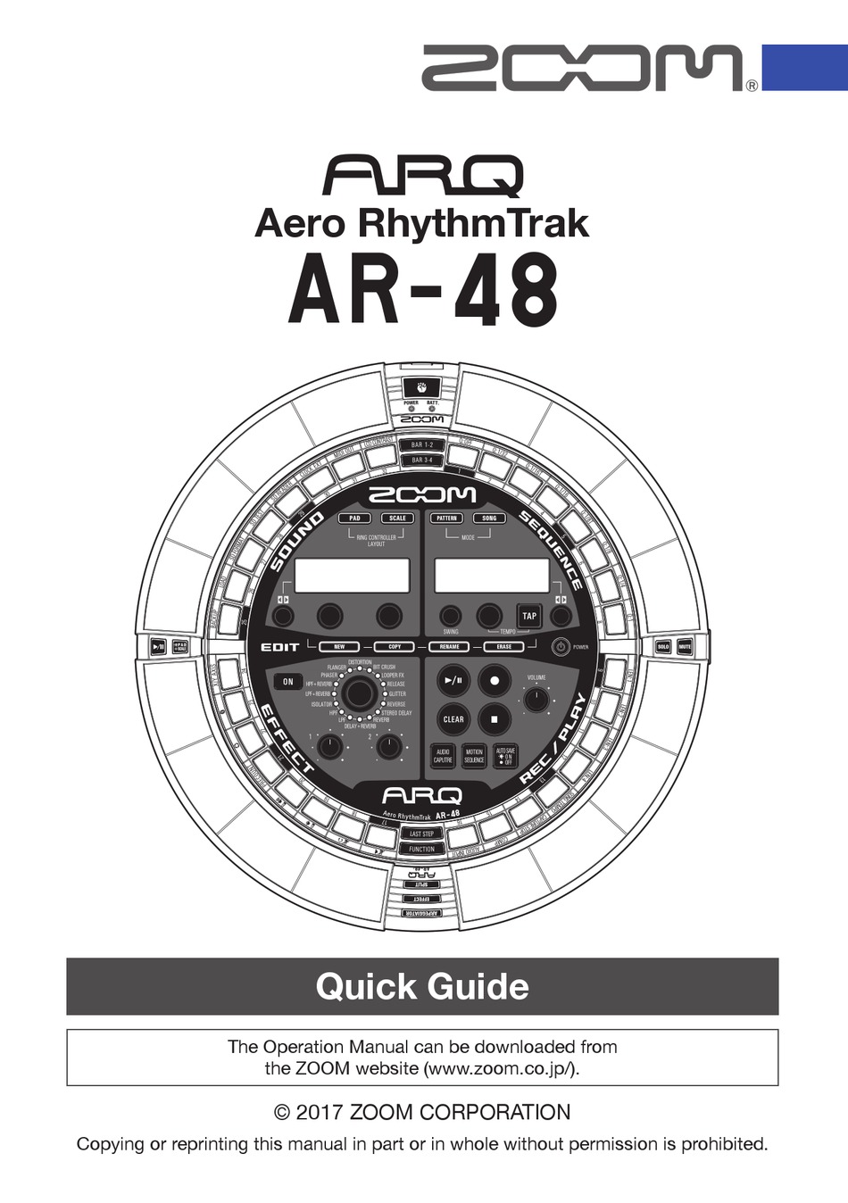 ZOOM ARQ AR-48 QUICK MANUAL Pdf Download | ManualsLib