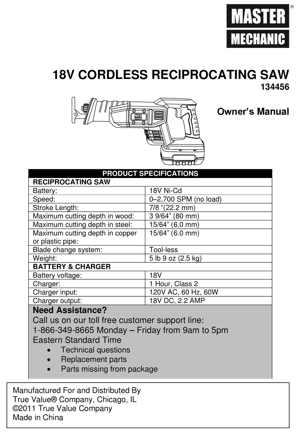 Master mechanic deals reciprocating saw