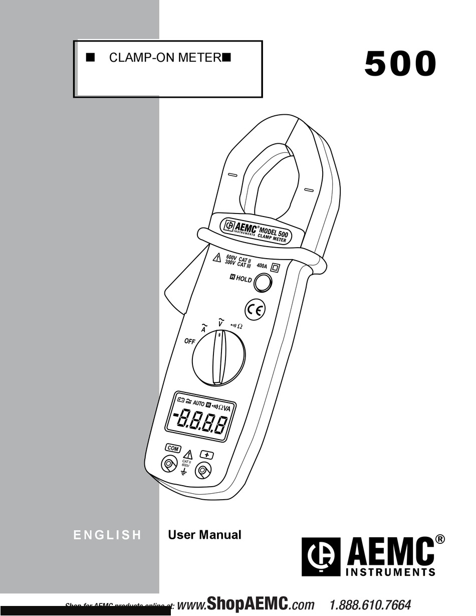 AEMC 500 USER MANUAL Pdf Download ManualsLib