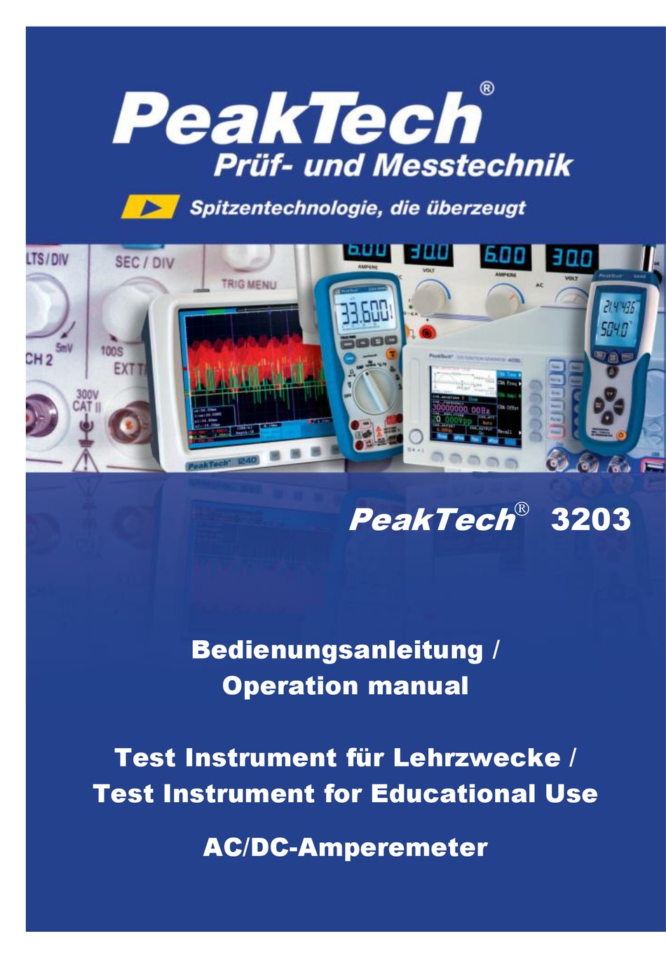 PEAKTECH 3203 OPERATION MANUAL Pdf Download | ManualsLib