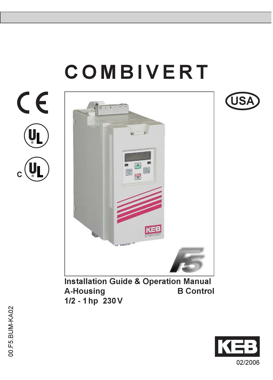 Keb Combivert F5 Series Installation Manual And Operation Manual Pdf