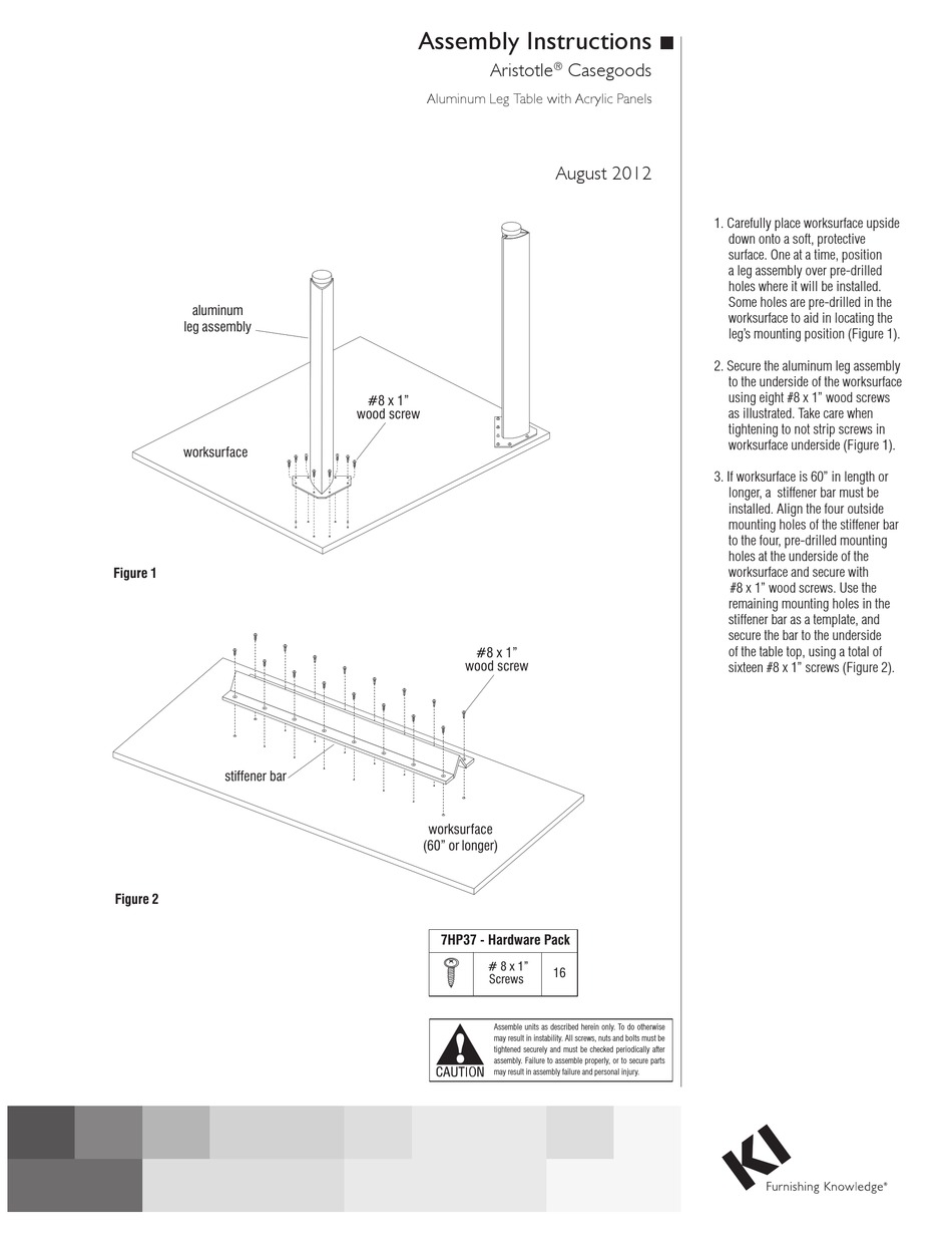 ARISTOTLE CASEGOODS ASSEMBLY INSTRUCTIONS Pdf Download ManualsLib