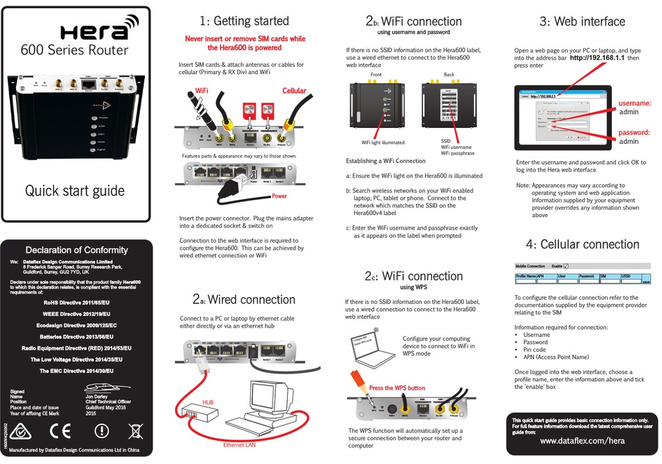 Hera Series Quick Start Manual Pdf Download Manualslib