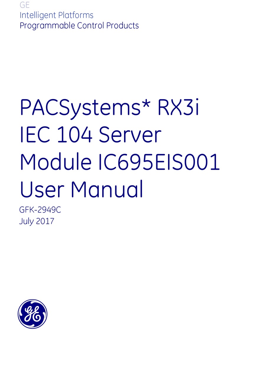 GE PACSYSTEMS RX3I USER MANUAL Pdf Download | ManualsLib