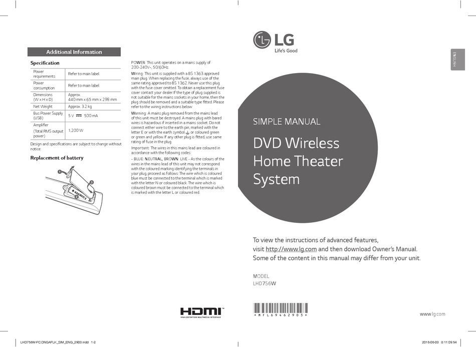 Lhd756w sales