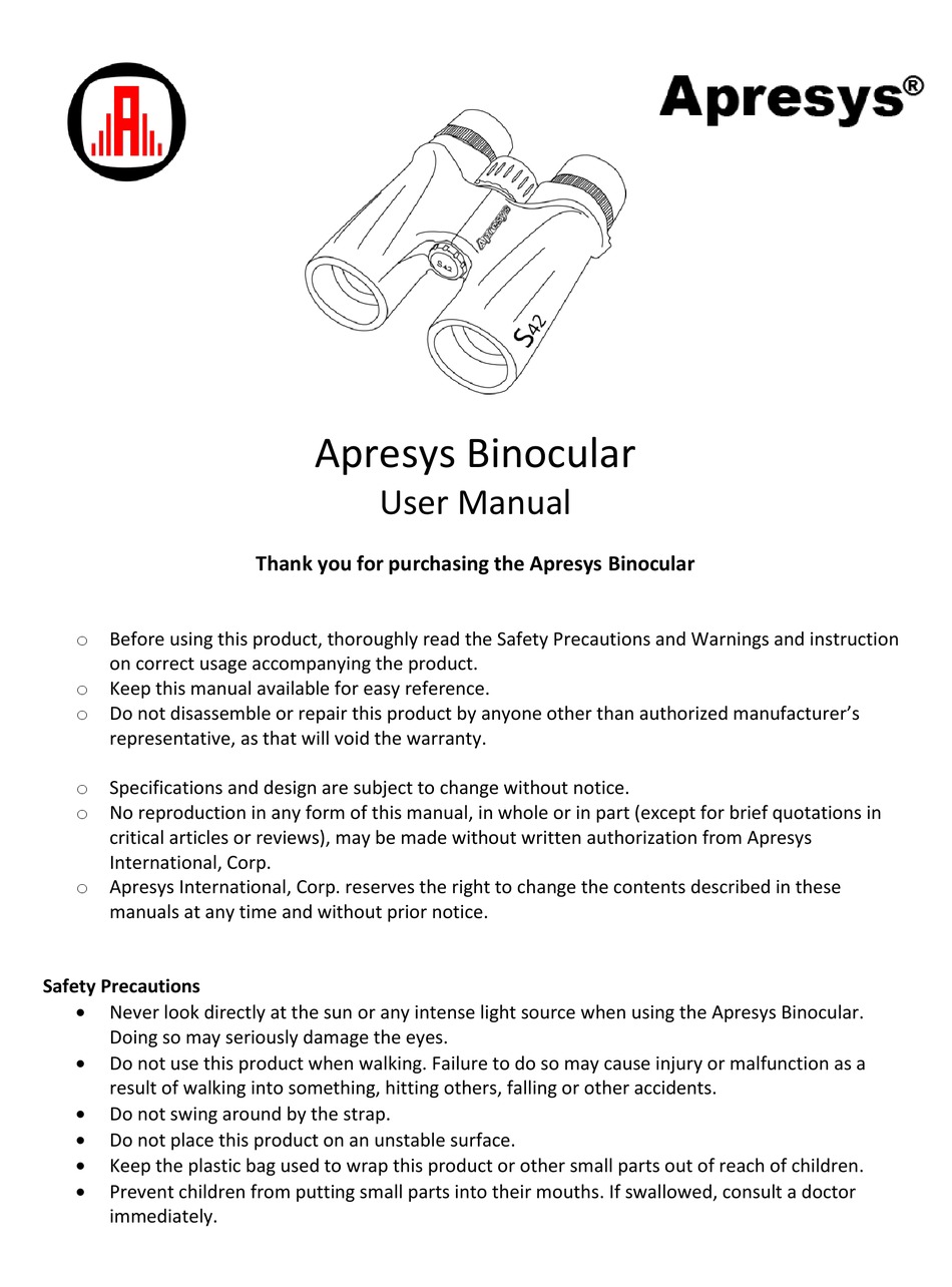 APRESYS H2510 USER MANUAL Pdf Download ManualsLib