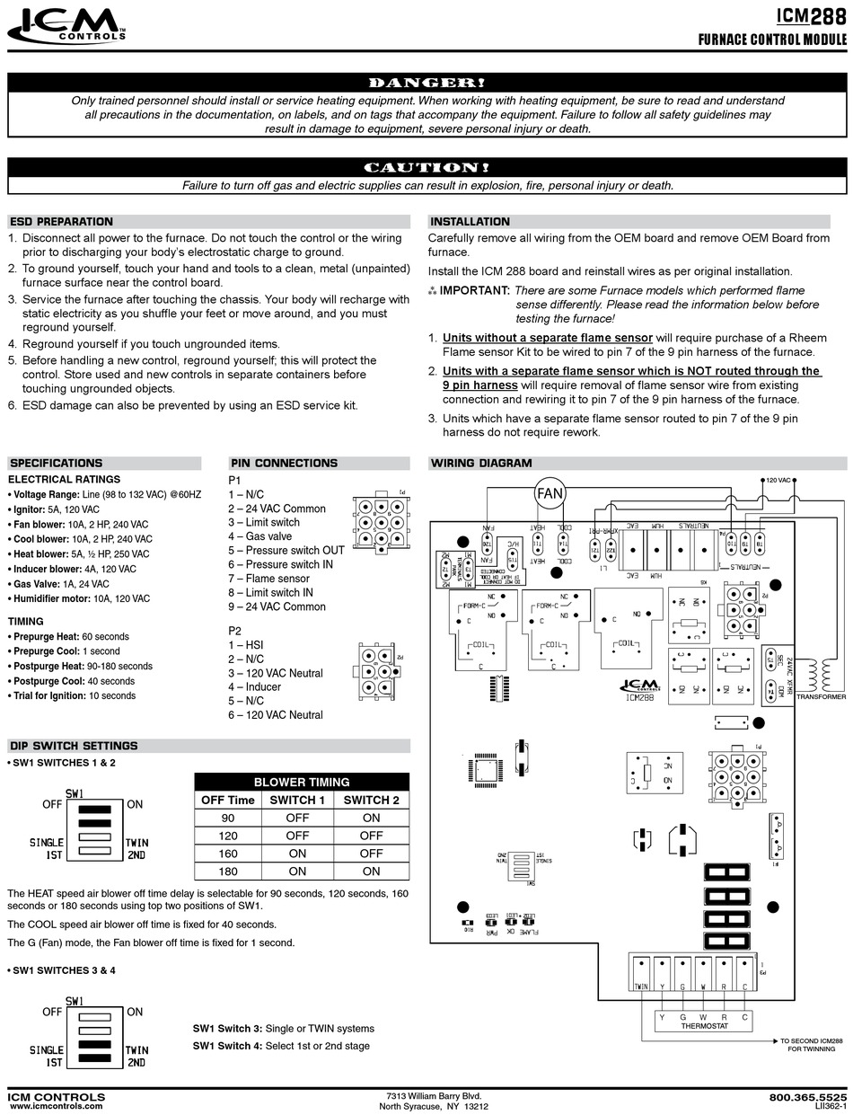 ICM CONTROLS ICM288 MANUAL Pdf Download | ManualsLib