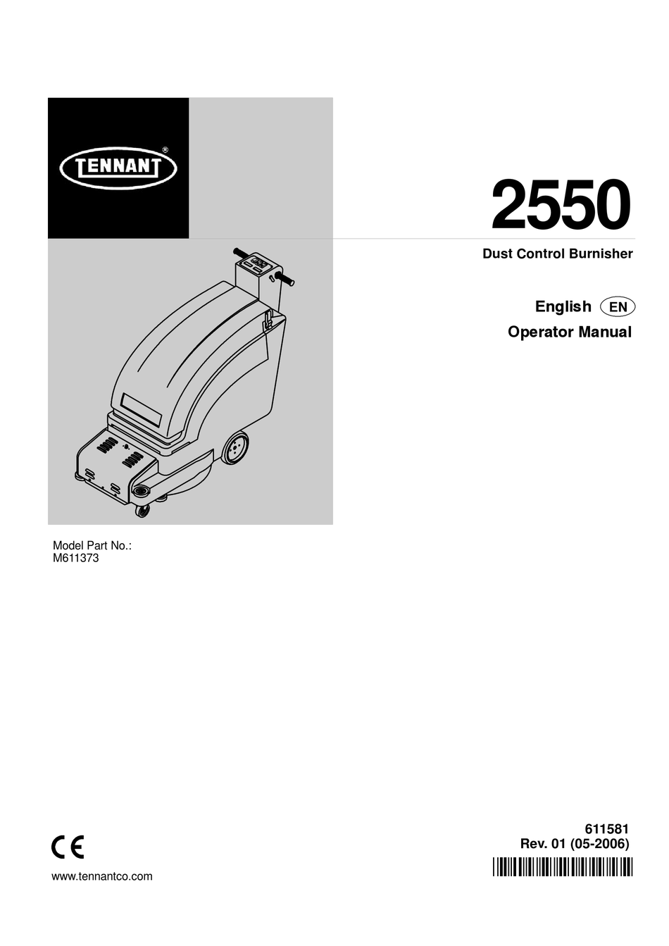 TENNANT 2550 OPERATOR