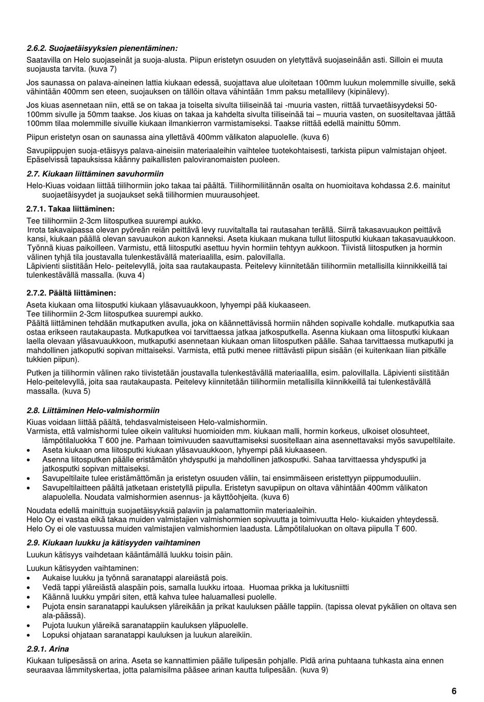 Kiukaan Luukku Ja Kätisyyden Vaihtaminen - Hello Helo-R20 Installation And  User Manual [Page 7] | ManualsLib