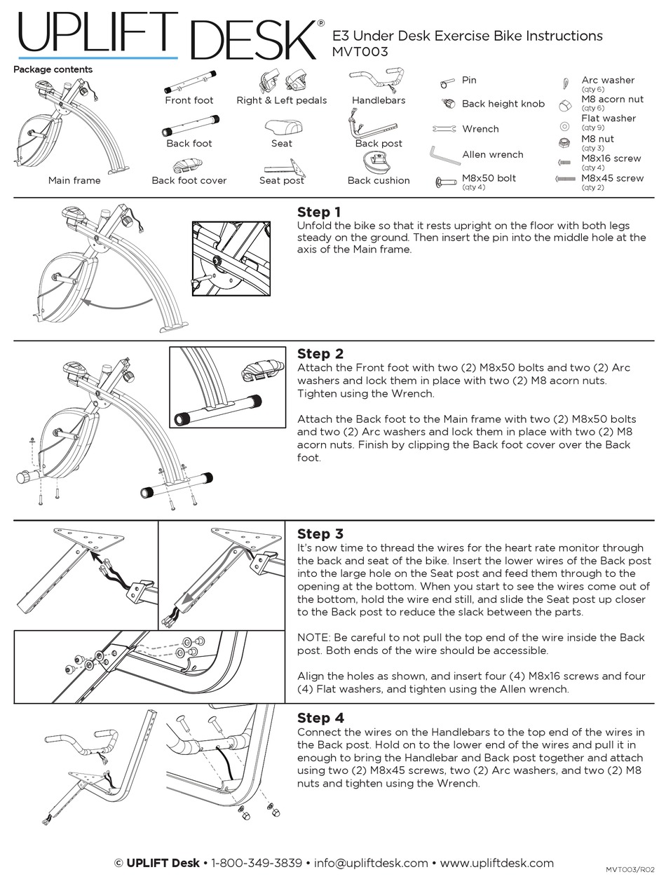 UPLIFT DESK MVT003 INSTRUCTIONS Pdf Download ManualsLib
